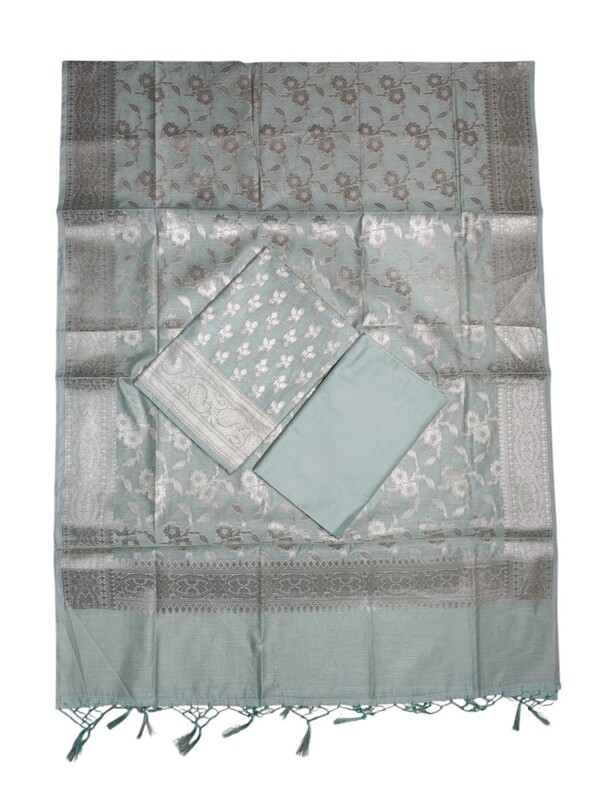 Firoza Banarasi Silk Dress Material for Women