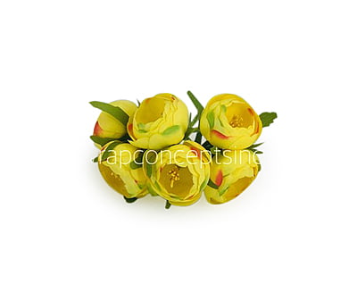 Peonies On Stick-Yellow Peonies On Stick-Yellow