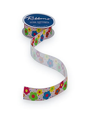 Flower Print Ribbon Flower Print Ribbon