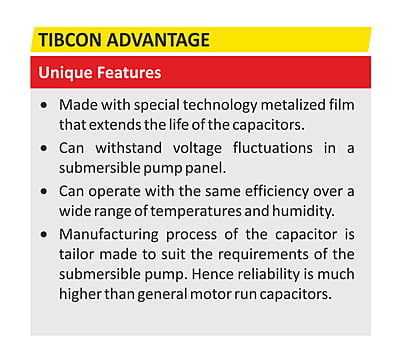 Tibcon 100 MFD 440 V Capacitor for Submersible Pump