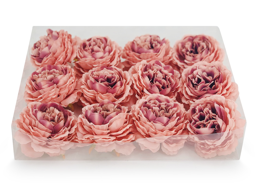 Ornate Peony - Peach with hints of Burgundy