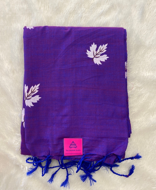 Veeksha - Handloom Cotton Sarees (Leaves) SWS105