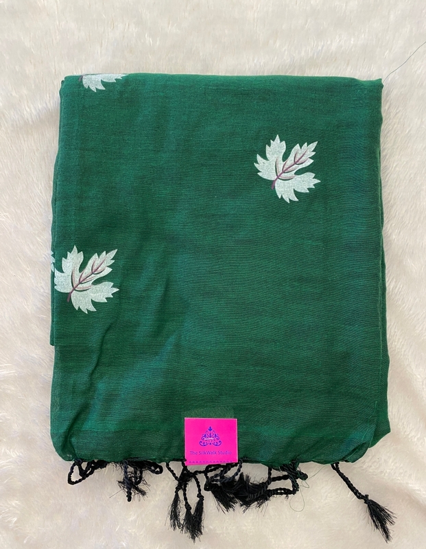 Veeksha - Handloom Cotton Sarees (Leaves) SWS107