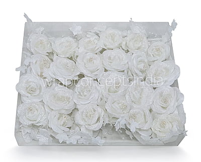 2 Rose Glitter Bunch - Gold/White 2 Rose Glitter Bunch - Gold/White