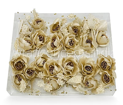 2 Peony Ready Bunch - Gold/White 2 Peony Ready Bunch - Gold/White