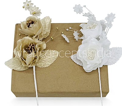 2 Peony Ready Bunch - Gold/White 2 Peony Ready Bunch - Gold/White