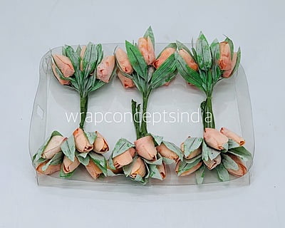 Deep Carrot Tulip Buds on Stick Deep Carrot Tulip Buds on Stick