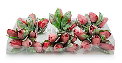 Amaranth Tulip Buds on Stick