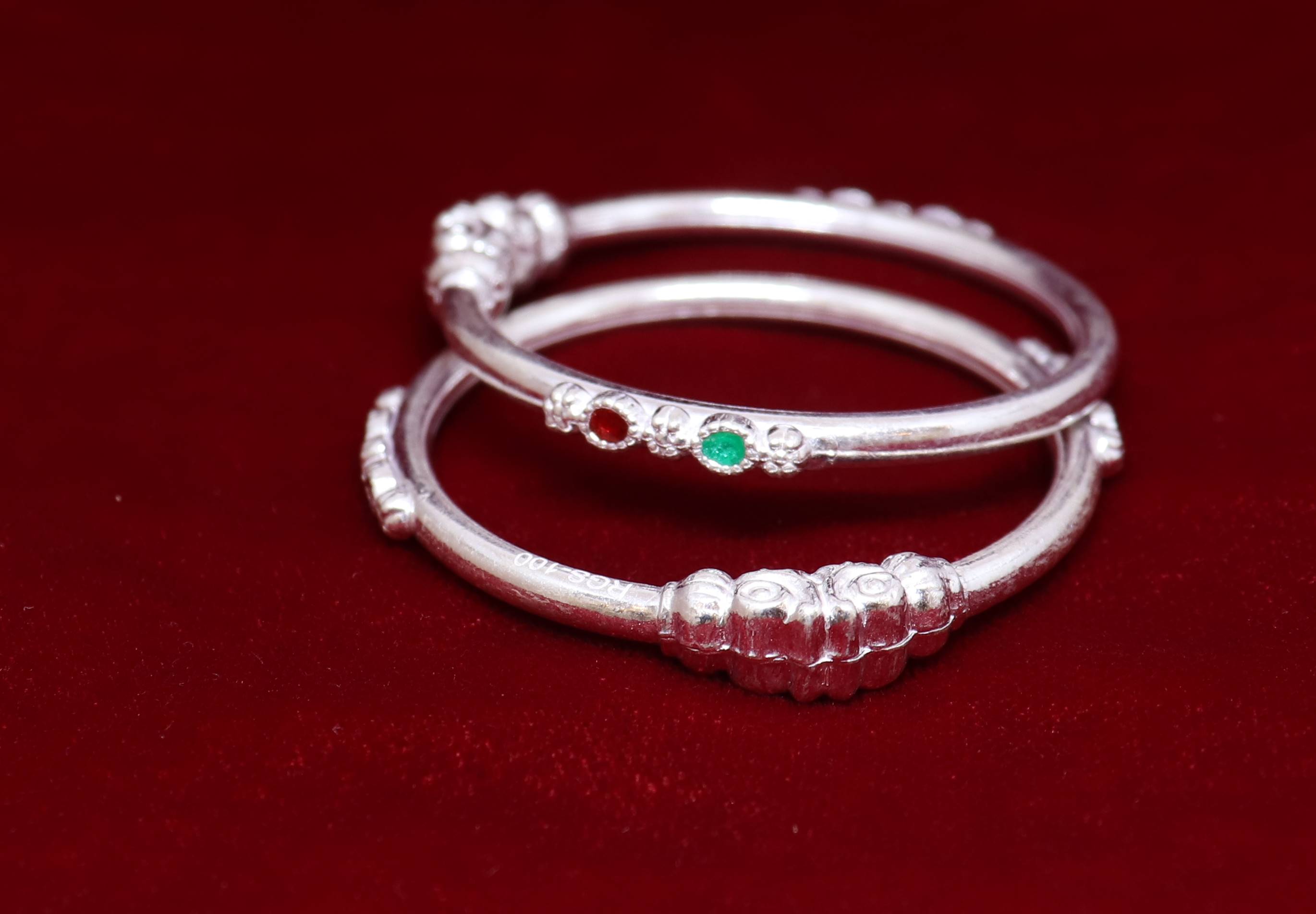 Silver Baby bangles Princess Kids-1031024