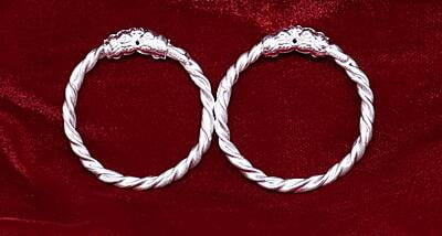 Silver Baby bangles Princess Kids-1