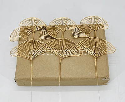 Ginkgo Leaf on Stick - Gold Ginkgo Leaf on Stick - Gold