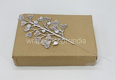 Heart Leaf on Stick - Silver Heart Leaf on Stick - Silver