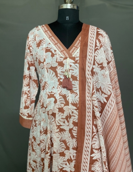Nisha - Brown Kurti with Dupatta KUR7