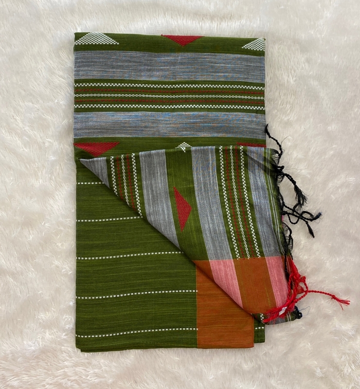 Veeksha – The Linen Cotton Saree (Triangle) SWS102