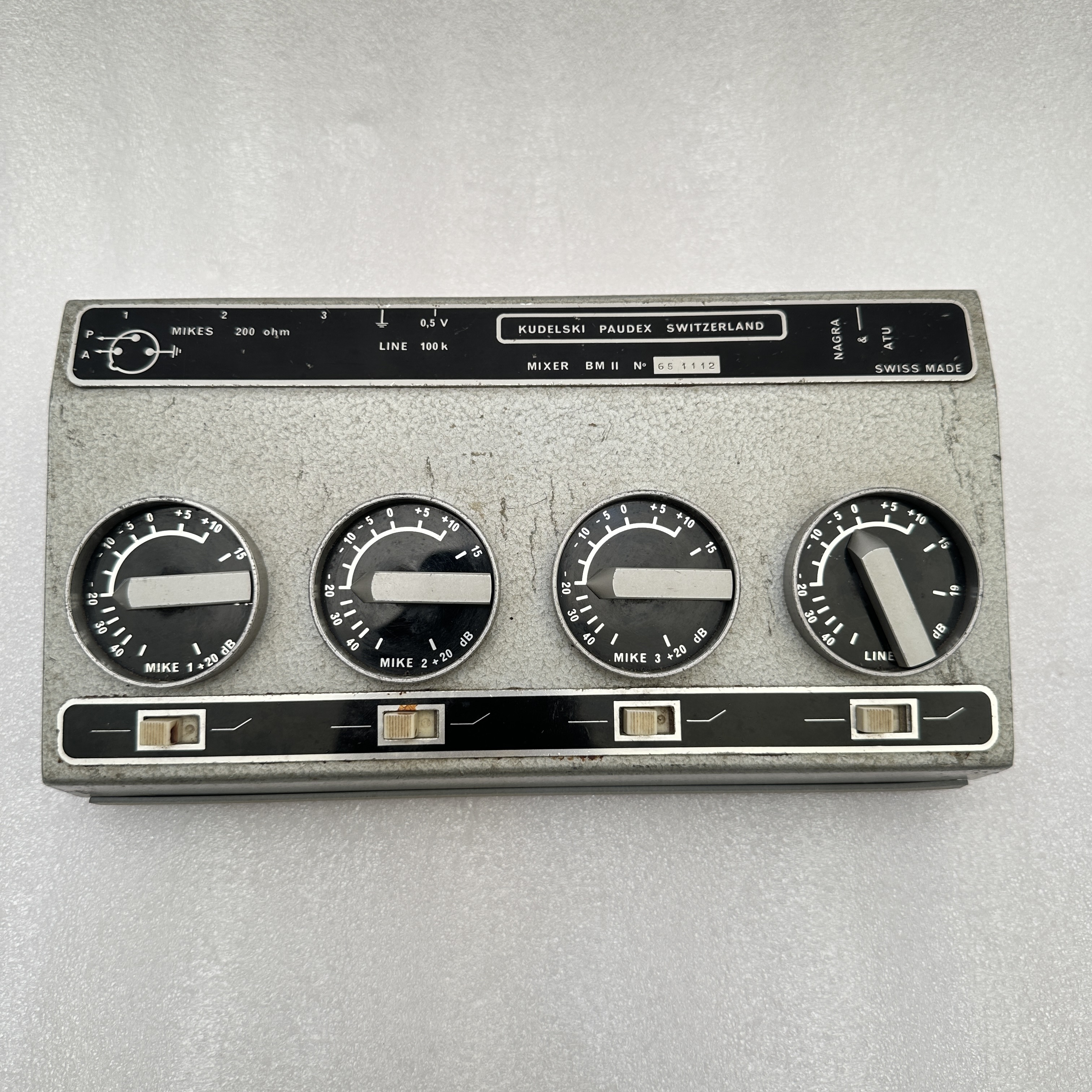 Nagra BM II Battery Mixer – Swiss Broadcast Mixer (Untested, As-Is) - BM II
