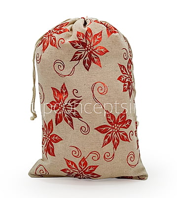Jute Bags with Flower Print- 19x28 cms Jute Bags with Flower Print- 19x28 cms