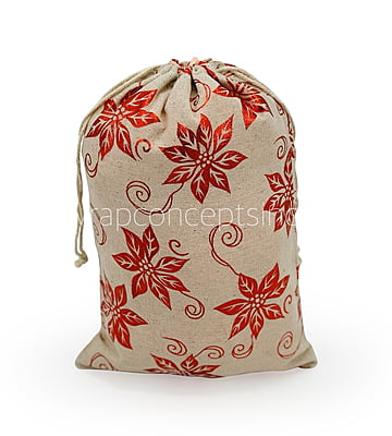 Jute Bags with Flower Print- 19x28 cms Jute Bags with Flower Print- 19x28 cms