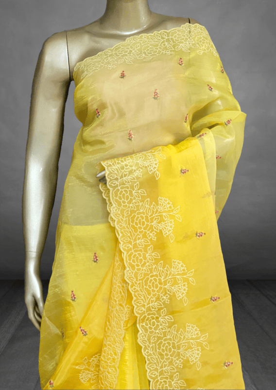 Tamanna – Ombre Shaded Partywear Sarees (Yellow - Pista Green ) 15110