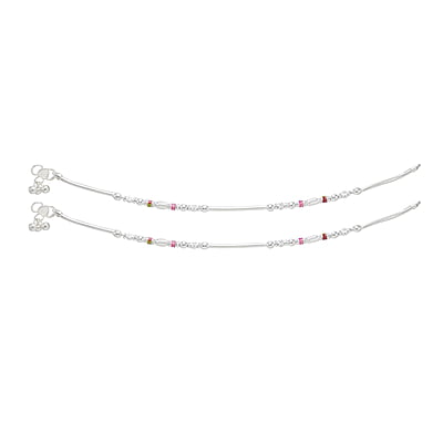 Silver women anklets/enamel design kolusu Silver women anklets/enamel design kolusu