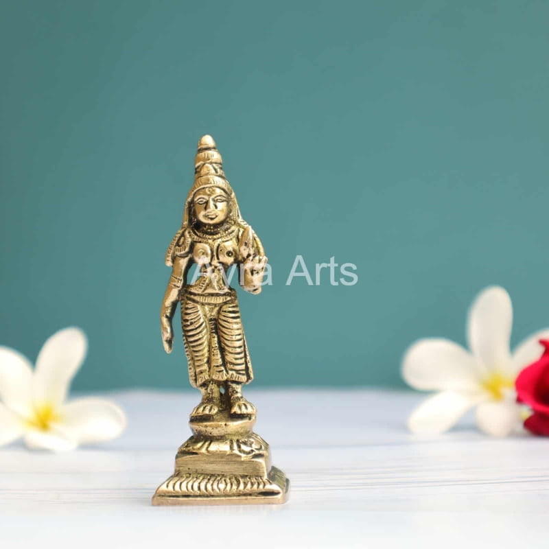 Brass Meenakshi Idol 3.5 Inch Height Brass Meenakshi Idol 3.5 Inch Height