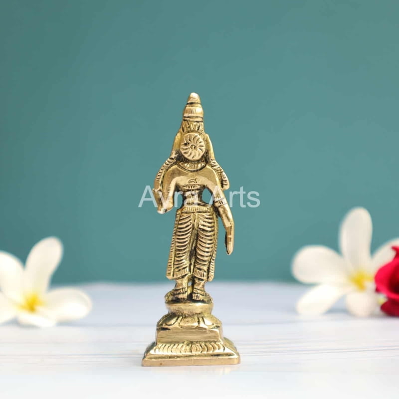 Brass Meenakshi Idol 3.5 Inch Height Brass Meenakshi Idol 3.5 Inch Height