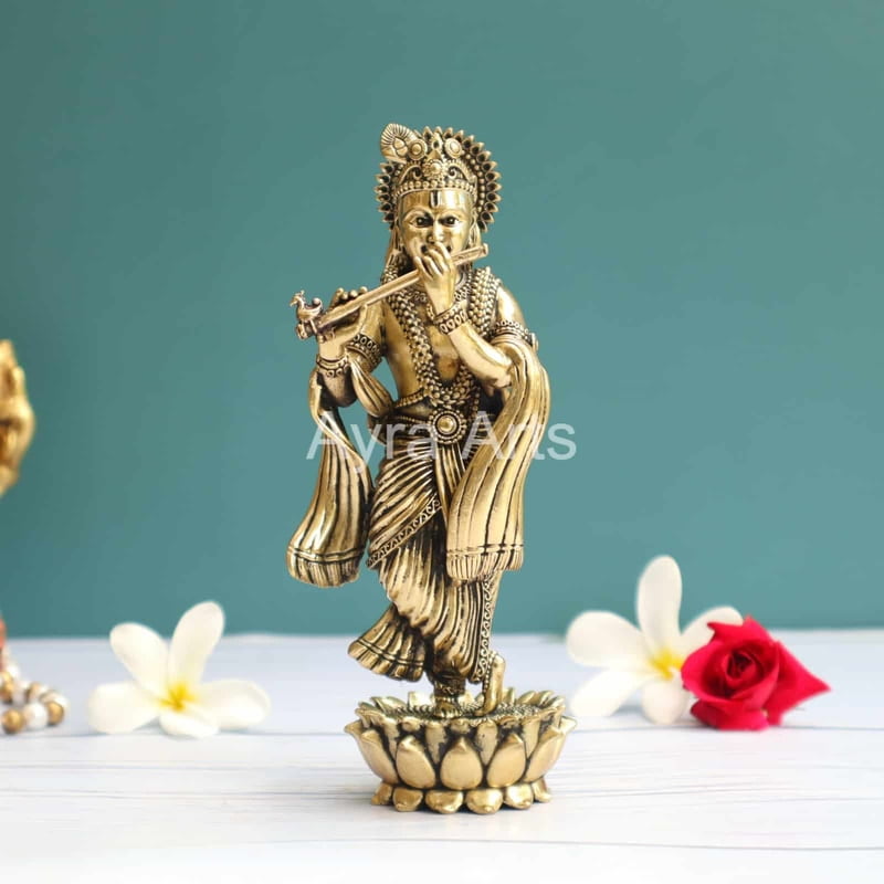 Brass Premium Light Weight Krishna 7 Inch Height Brass Premium Light Weight Krishna 7 Inch Height