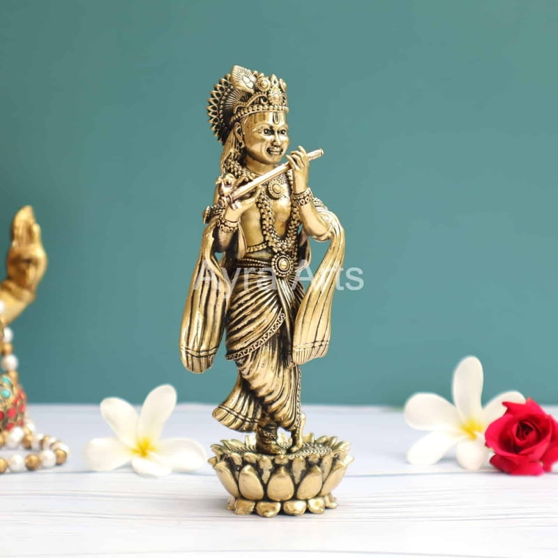 Brass Premium Light Weight Krishna 7 Inch Height Brass Premium Light Weight Krishna 7 Inch Height