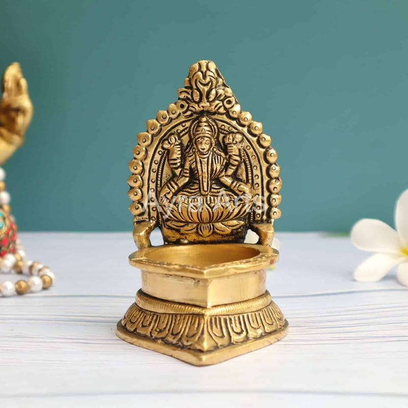Brass Lakshmi Deepam 4.5 Inch Height Brass Lakshmi Deepam 4.5 Inch Height