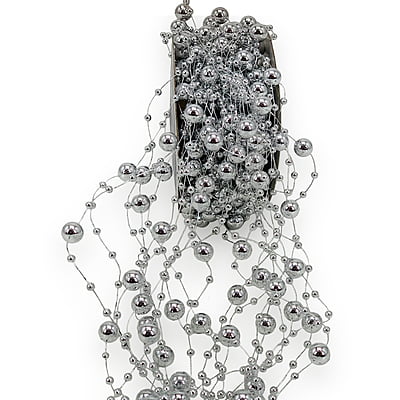 Pearl Strings-Metallic Silver (Pack of 20) Pearl Strings-Metallic Silver (Pack of 20)