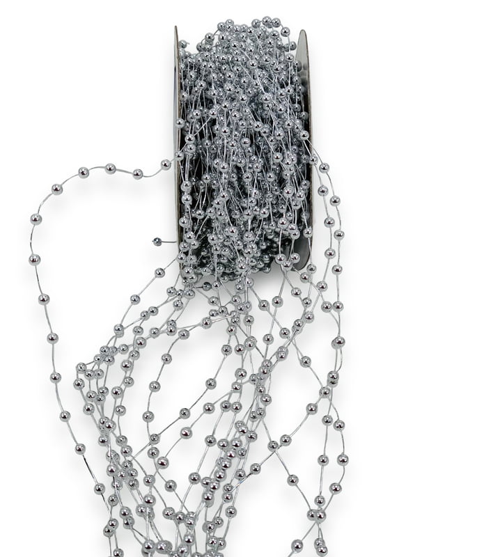 Silver Small Pearl String (Pack of 20) Silver Small Pearl String (Pack of 20)