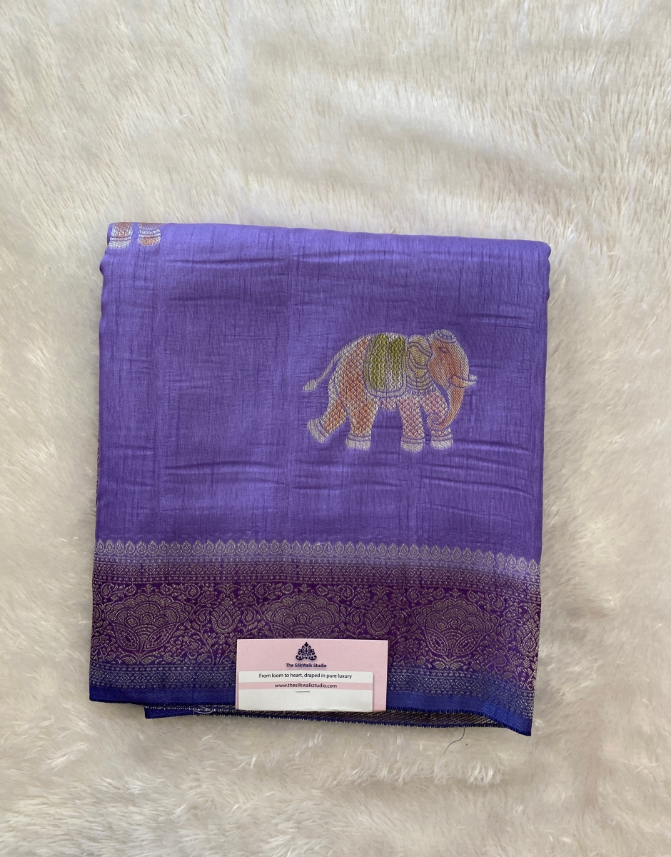 Mridula – The Banarasi Silk Saree (Elephant Motifs) SWS137