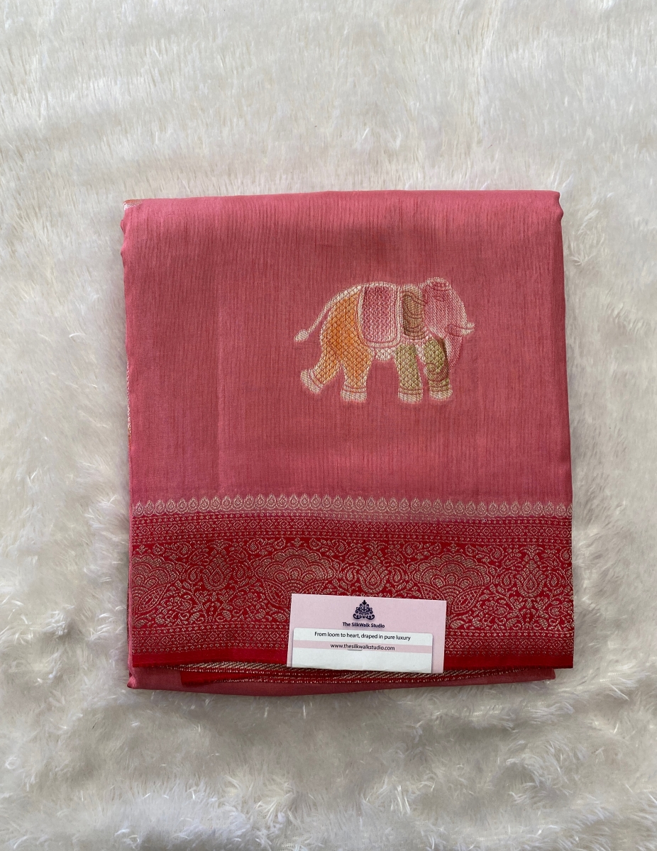 Mridula – The Banarasi Silk Saree (Elephant Motifs) SWS137