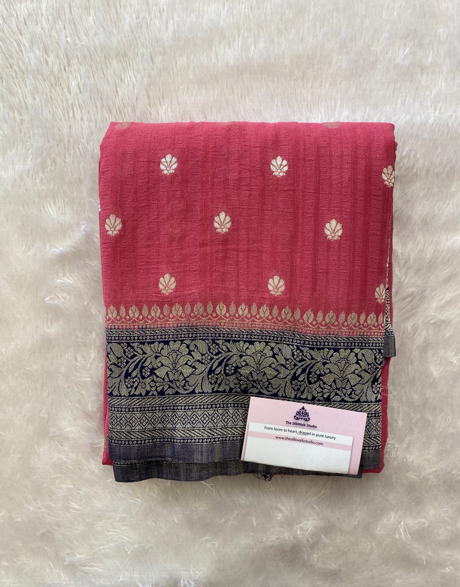 Jyotsna - The Katan Georgette Saree in Motifs SWS140