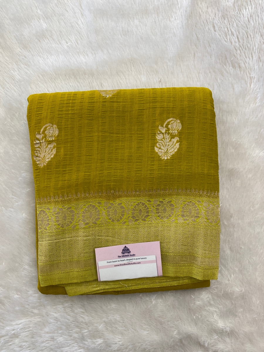 Jyotsna - The Katan Georgette Saree in Motifs SWS139