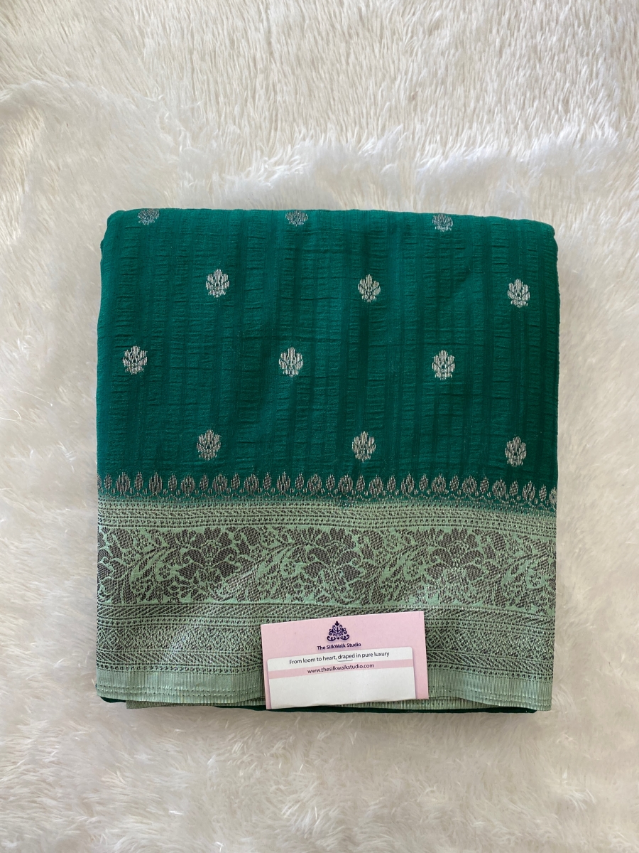 Jyotsna - The Katan Georgette Saree in Motifs SWS140