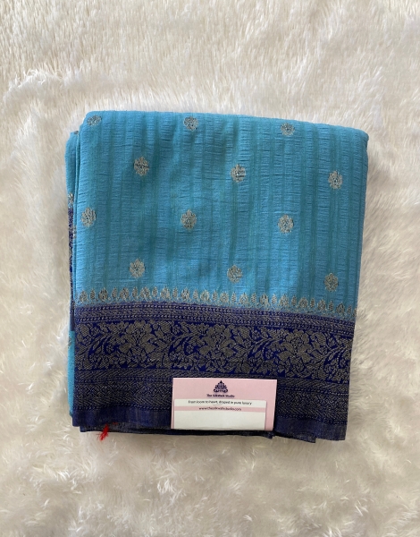 Jyotsna - The Katan Georgette Saree in Motifs SWS140