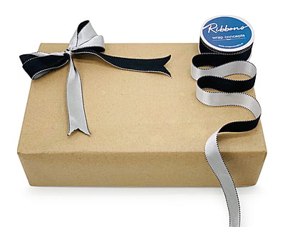 Reversible Ribbon - Black with White Reversible Ribbon - Black with White