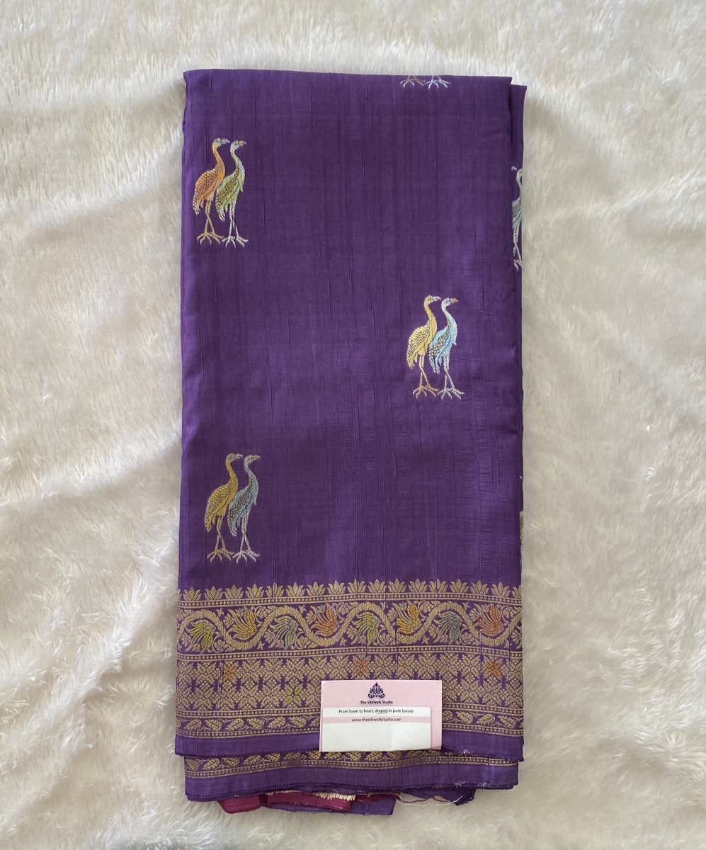 Mridula ā The Banarasi Raw Silk Saree (Bird) SWS138