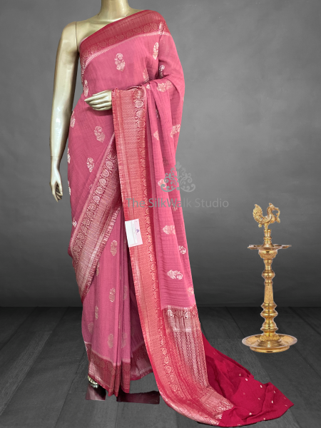 Jyotsna - The Katan Georgette Saree in Motifs SWS139