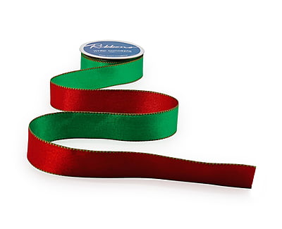 Reversible Ribbon - Red with Green