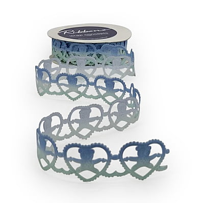 Tedddy in Heart Cut-Work Shaded Ribbon