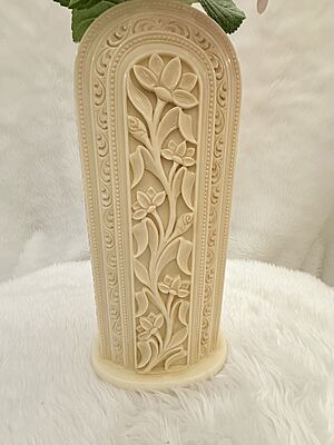Ivory Look-Alike Dual Harmony Vases
