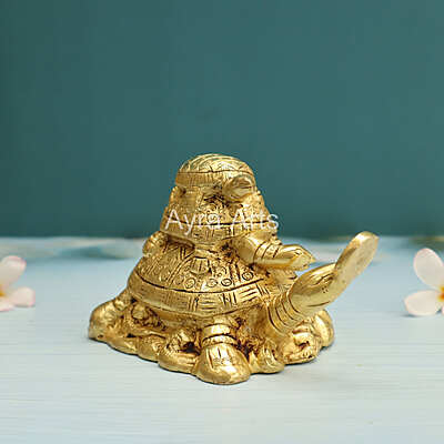 Brass Vastu Feng Shui Three Tiered Turtle Tortoises Family for Health, Wealth and Business - 4 Inch Height Brass Vastu Feng Shui Three Tiered Turtle Tortoises Family for Health, Wealth and Business - 4 Inch Height