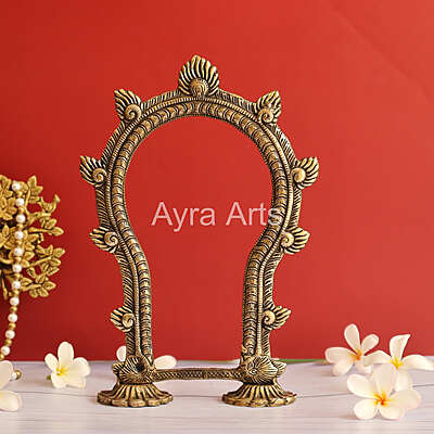 Handmade Brass Prabhavali Frame Arch Decor 1 - 10.5 Inch Height