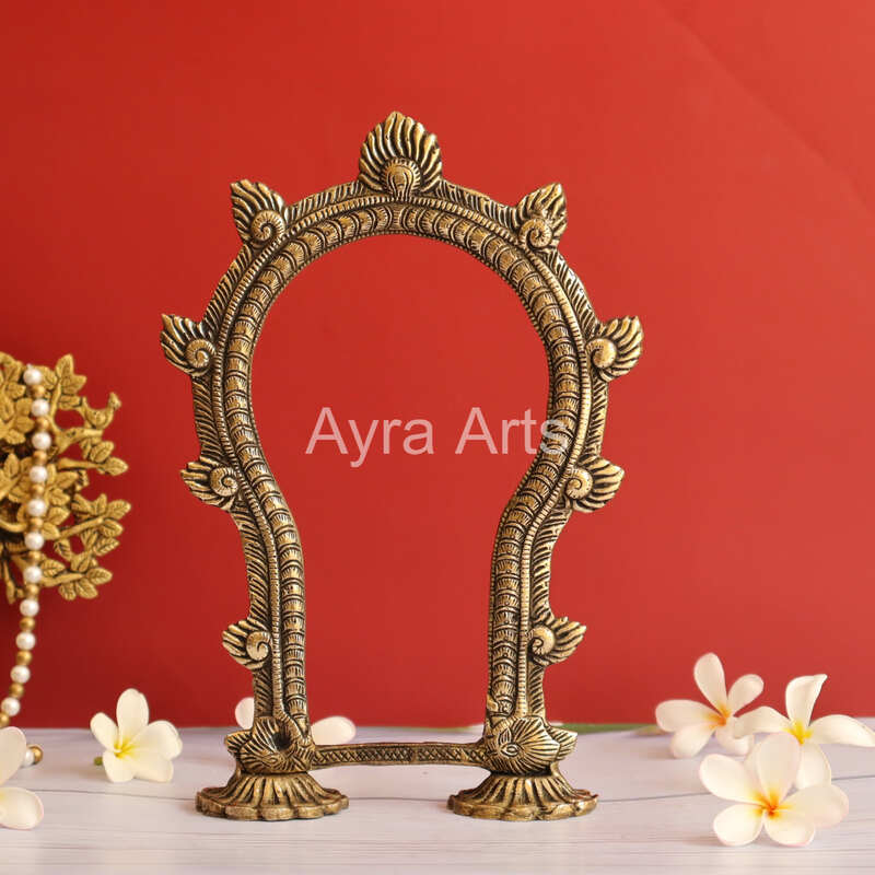 Handmade Brass Prabhavali Frame Arch Decor 1 - 10.5 Inch Height Handmade Brass Prabhavali Frame Arch Decor 1 - 10.5 Inch Height