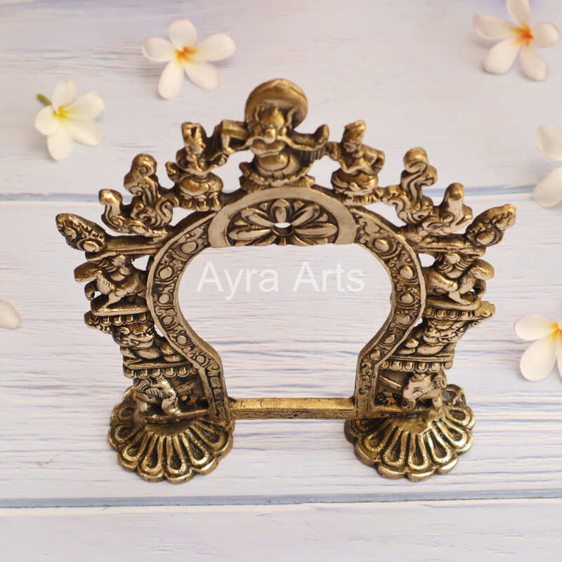 Handmade Brass Prabhavali Frame Arch Decor 4 - 9 Inch Height