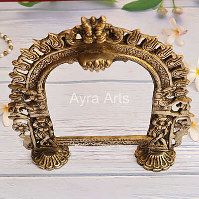 Handmade Brass Prabhavali Frame Arch Decor 3 - 11 Inch Height Handmade Brass Prabhavali Frame Arch Decor 3 - 11 Inch Height