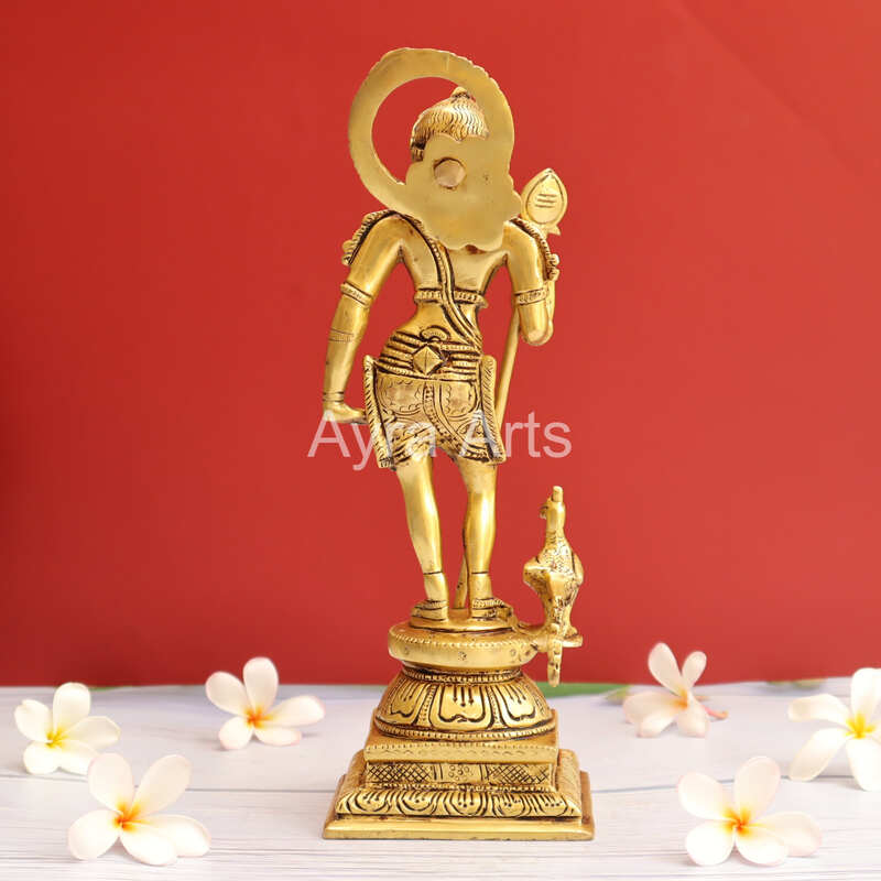 Pure Brass Kartikeya Palani Murugan Kumara Swamy Idol - 11 Inch Height