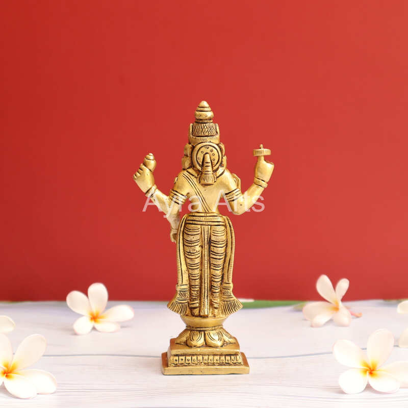 Brass Load Vishnu Murti Idol - 7 Inch Height