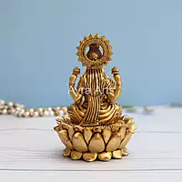 Premium Brass Lakshmi Idol - 5 Inch Height